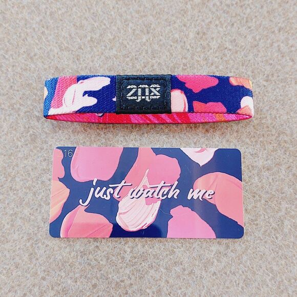 ZOX Single Strap Elastic Wristband "Just Watch Me" Bracelet Medium Flower Floral - Picture 1 of 5